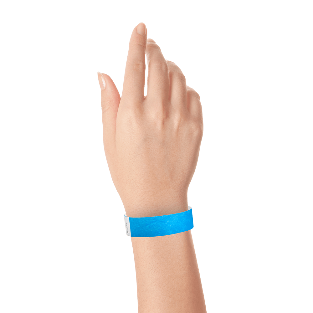 TYVEK WRISTBANDS FOR EVENTS 100 3/4" PAPER WRISTBANDS Choose your color 