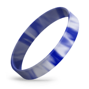 White / Reflex Blue Swirl 